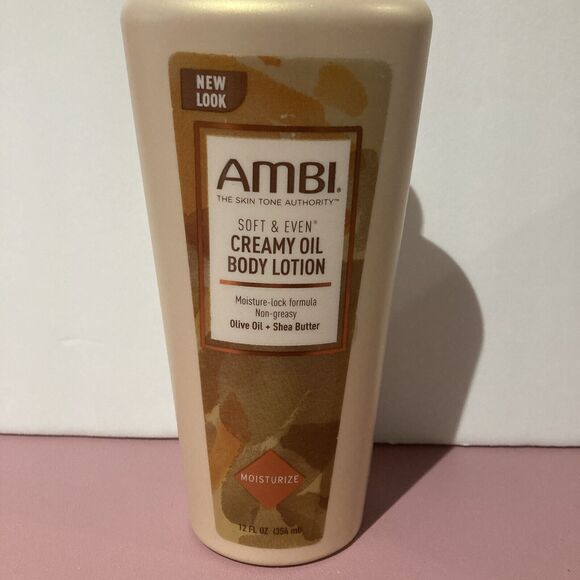 Ambi Soft & Even Creamy Oil Lotion Olive Oil Shea Butter 12 oz New Look USA - Picture 2 of 8